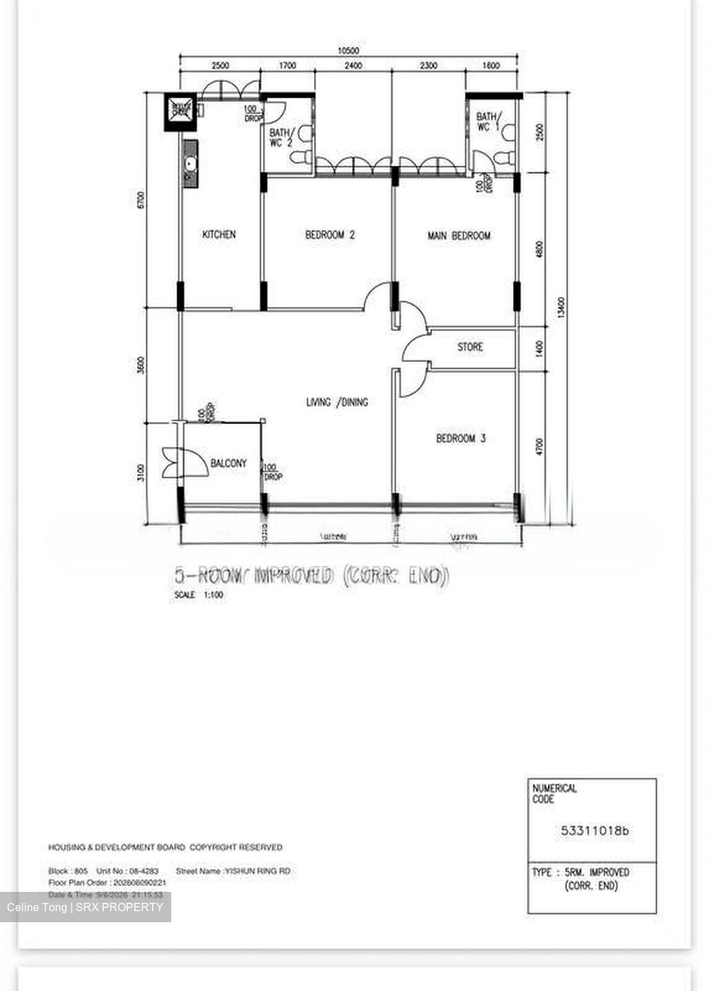 Blk 805 Khatib Gardens (Yishun), HDB 5 Rooms #573884481